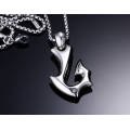 Acier inoxydable argent fer à cheval ongles collier croix bijoux